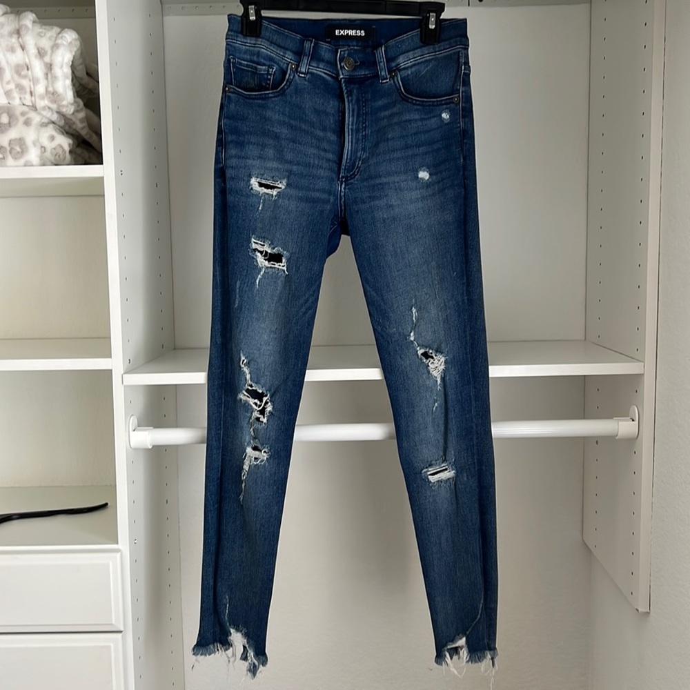 Express ankle legging distressed